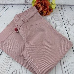 SALE Nanette Leopore Pink & White Cropped Pants 0